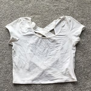 White crop top
